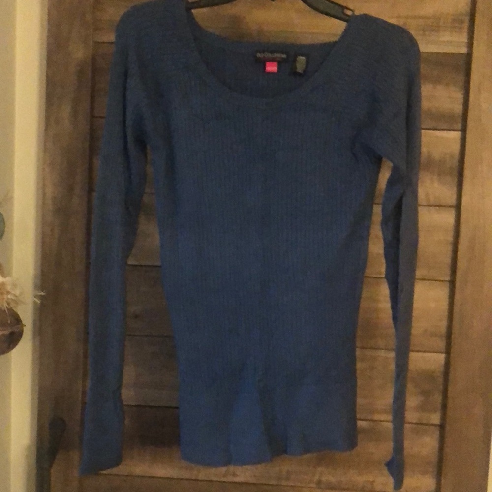 LS teal green shirt. Stretch cotton